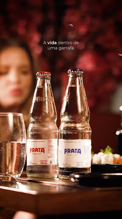 Garrafa da Prata em fotografia de produto